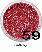 Brokat do paznokci różowy w pojemniczku 3ml - 59
