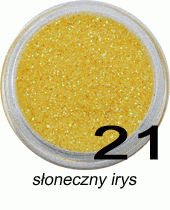 Brokat do paznokci słoneczny irys w pojemniczku 3ml - 21