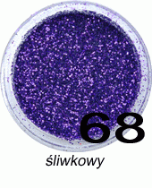 Brokat do paznokci śliwkowy w pojemniczku 3ml - 68