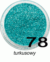 Brokat do paznokci turkusowy w pojemniczku 3ml - 78