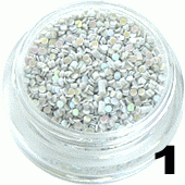 Ozdoba do paznokci Cekiny białe w pojemniczku 5ml- 1