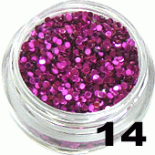 Ozdoba do paznokci Cekiny purpurowe w pojemniczku 5ml- 14