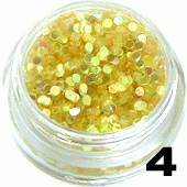 Ozdoba do paznokci Cekiny żółte w pojemniczku 5ml- 4