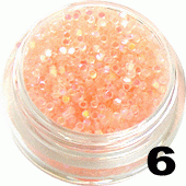 Ozdoba do paznokci Cekiny brzoskwiniowe w pojemniczku 5ml- 6