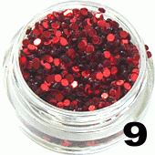 Ozdoba do paznokci Cekiny bordowe w pojemniczku 5ml- 9