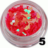 Ozdoba do paznokci delfinki w pojemniczku koralowe opalizujące 5ml - 5