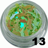 Ozdoba do paznokci delfinki w pojemniczku pistacjowe opalizujące 5ml - 13