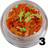 Ozdoba do paznokci delfinki w pojemniczku pomarańczowe opalizujące 5ml - 3