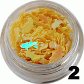 Ozdoba do paznokci delfinki w pojemniczku żółte opalizujące 5ml - 2