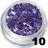 Ozdoba do paznokci Gwiazdki pełne liliowe w słoiczku 5ml- 10