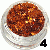 Ozdoba do paznokci Gwiazdki pełne miedziane w słoiczku 5ml- 4