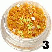 Ozdoba do paznokci Gwiazdki pełne morelowe w słoiczku 5ml- 3