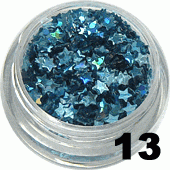 Ozdoba do paznokci Gwiazdki pełne niebieskie w słoiczku 5ml- 13