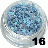 Ozdoba do paznokci Gwiazdki pełne pastelowy błękit w słoiczku 5ml- 16