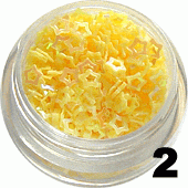 Ozdoba do paznokci Gwiazdki ramka żółte w pojemniczku 5ml - 2
