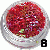 Ozdoba do paznokci gwiazdki ramka czerwone 5ml - 8