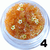 Gwiazdki z dziurką w pojemniczku brzoskwiniowe 5ml - 4