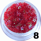 Gwiazdki z dziurką w pojemniczku landrynkowe 5ml - 8