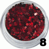 Ozdoba do paznokci Hologramy Mini bordowe w pojemniczku 5ml- 8