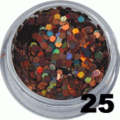 Ozdoba do paznokci Hologramy Mini brązowe holo w pojemniczku 5ml - 25