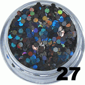 Ozdoba do paznokci Hologramy Mini czarne holo w pojemniczku 5ml - 27