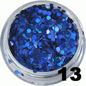 Ozdoba do paznokci Hologramy Mini niebieskie w pojemniczku 5ml - 13