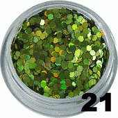 Ozdoba do paznokci Hologramy Mini wiosenna zieleń w pojemniczku 5ml - 21