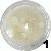 Ozdoba do paznokci Hologramy Normal białe opalizujące w pojemniczku 5ml- 1