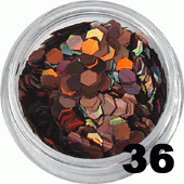 Ozdoba do paznokci Hologramy Normal  brązowe holo w pojemniczku 5ml- 36