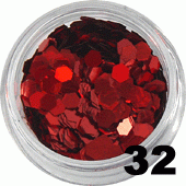 Ozdoba do paznokci Hologramy Normal czerwone w pojemniczku 5ml- 32