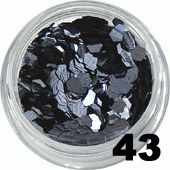 Ozdoba do paznokci Hologramy Normal grafitowe w pojemniczku 5ml- 43