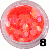 Ozdoba do paznokci Hologramy Normal koralowe aqua w pojemniczku 5ml- 8