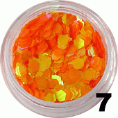 Ozdoba do paznokci Hologramy Normal pomarańczowe w pojemniczku 5ml- 7