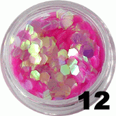 Ozdoba do paznokci Hologramy Normal różowy aquaw pojemniczku 5ml- 12