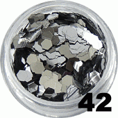 Ozdoba do paznokci Hologramy Normal srebrne w pojemniczku 5ml- 42