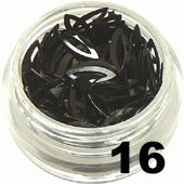 Ozdoba do paznokci Kocie oczka czarne w pojemniczku 5ml - 16