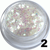 Kostka hologramowa mini biała opalizująca na różowo 5ml - 2