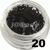 Króliczki do zdobienia paznokci czarne 5ml - 20