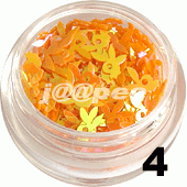 Króliczki do zdobienia paznokci pomarańczowe 5ml - 4