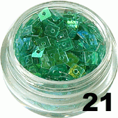 Kwadraty z dziurką do zdobienia paznokci morskie aqua 5ml - 21