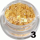 Ozdoba do paznokci Kwiatki pełne żółte w pojemniczku 5ml - 3