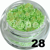 Ozdoba do paznokci Kwiatki pełne pistacjowe w słoiczku 5ml - 28