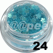 Ozdoba do paznokci Kwiatki pełne turkusowe w pojemniczku 5ml - 24