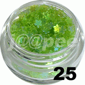 Ozdoba do paznokci Kwiatki pełne wiosenna zieleń aqua w pojemniczku 5ml - 25