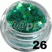 Ozdoba do paznokci Kwiatki pełne zielone aqua w słoiczku 5ml - 26