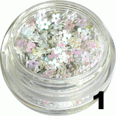 Kwiatki z dziurką białe 5ml - 1