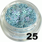 Kwiatki z dziurką błękitne opalizujące 5ml - 25
