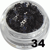 Kwiatki z dziurką czarne 5ml - 34