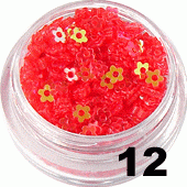 Kwiatki z dziurką czerwone aqua 5ml - 12