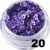 Kwiatki z dziurką fioletowe 5ml - 20
